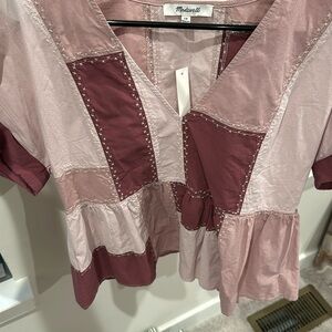 NWT Madewell patchwork top